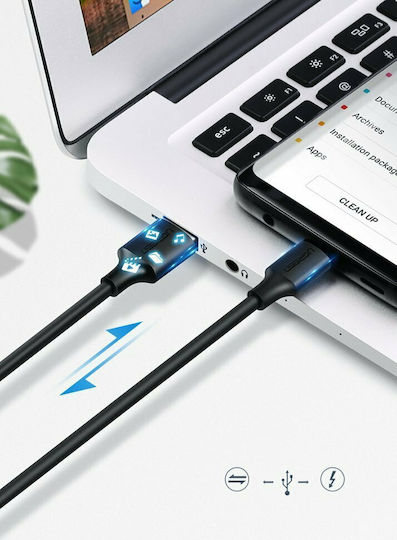 Ugreen US287 USB 2.0 Cable USB-C male - USB-A 10W Μαύρο 2m 60118