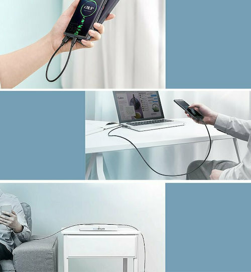 Ugreen US287 USB 2.0 Cable USB-C male - USB-A 10W Μαύρο 2m 60118