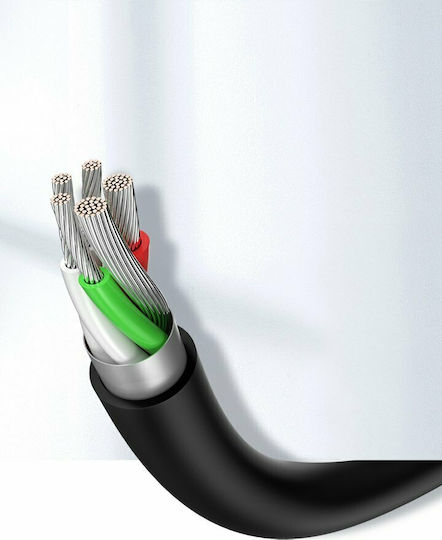 Ugreen Us287 USB 2.0 Cable USB-C male - USB-A 60W PD Μαύρο 1m 60116