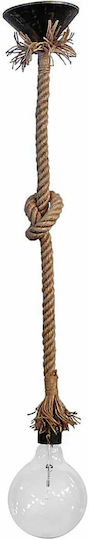 Heronia E/27k rope 1/l Pendant Light Bronze with Rope for Socket E27 18cm