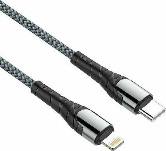 Ldnio LC112 Braided USB-C to Lightning Cable 30W Γκρι 2m