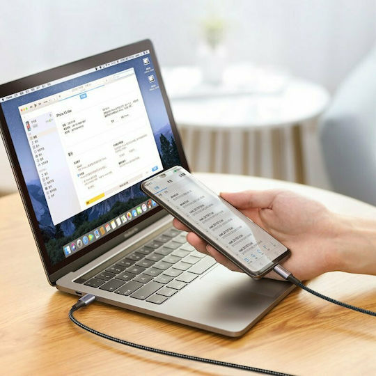 Ugreen US316 Braided USB 2.0 Cable USB-C Male - USB-C 100W PD Gray 1.5m 70428