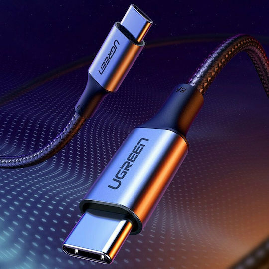 Ugreen US316 Braided USB 2.0 Cable USB-C Male - USB-C 100W PD Gray 1.5m 70428