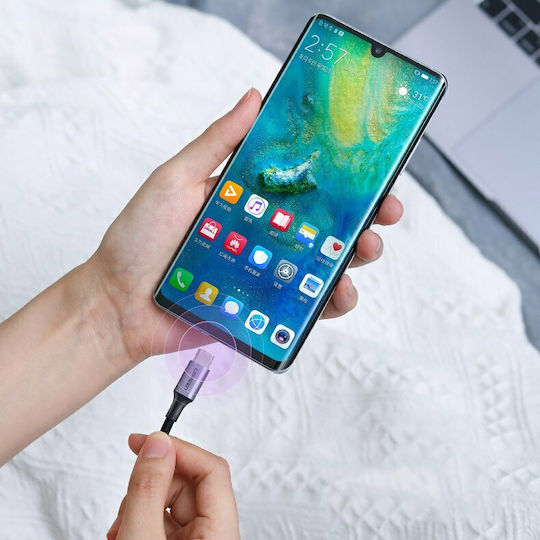 Ugreen US316 Braided USB 2.0 Cable USB-C Male - USB-C 100W PD Gray 1.5m 70428