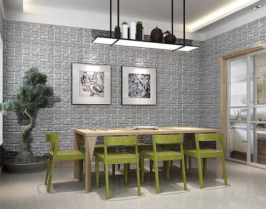 3D Πάνελ Τοίχου Αυτοκόλλητο Γκρι Γκρι 70x77εκ. 3D Πάνελ Τοίχου Αυτοκόλλητο Γκρι Γκρι 70x77εκ.