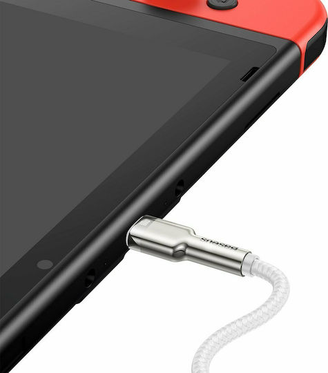 Baseus Cafule Metall Geflochtenes USB 2.0 Kabel USB-C männlich - USB-C 100W PD Weiß 1m CATJK-C02
