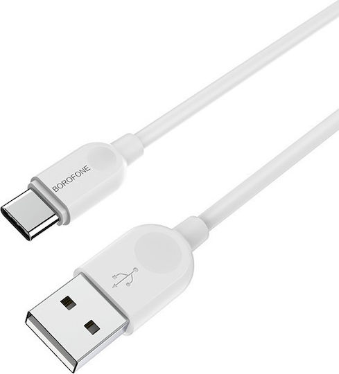 Borofone BX14 USB 2.0 Cable USB-C male - USB-A White 2m