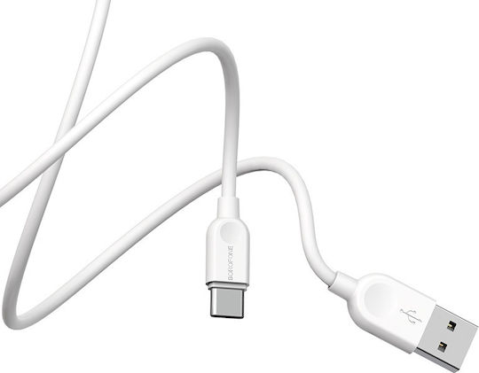 Borofone BX14 USB 2.0 Cable USB-C male - USB-A White 2m
