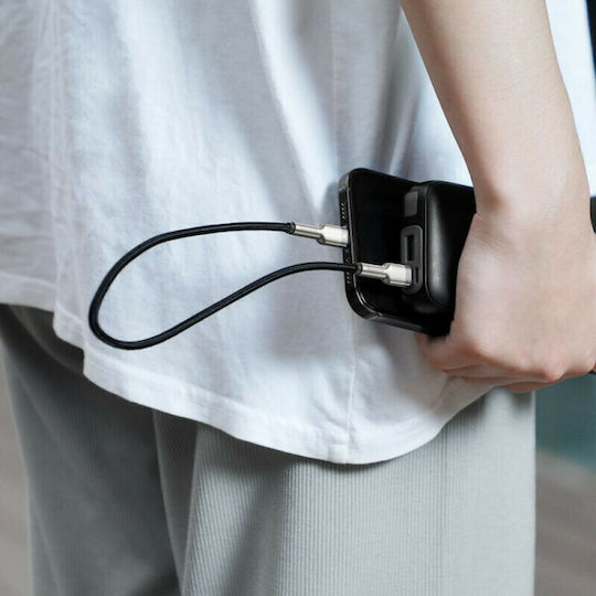 Baseus Cafule Metal Braided USB-C to Lightning Cable 20W Black 0.25m (CATLJK-01)