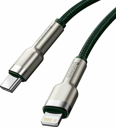 Baseus Cafule Metal Braided USB-C to Lightning Cable 20W Green 2m (CATLJK-B06)