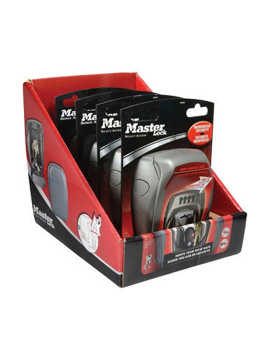 Master Lock Wall-Mounted Combination Key Holder Metallic With Combination Dial 13.2x4.3x10.5cm