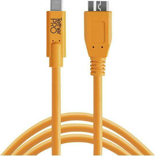 Tether Tools TetherPro USB 3.0 Кабел USB-C Мъжки - Микро USB-B Мъжки Оранжев 4.60м CUC3315-ORG