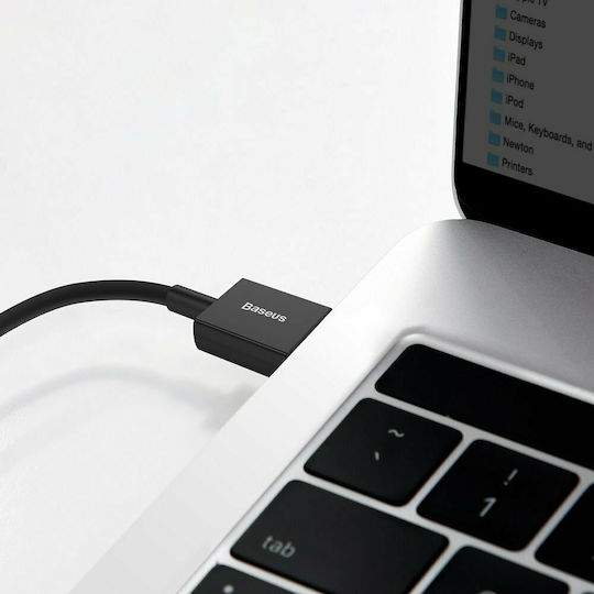 Baseus Superior 66W USB 2.0 Cable USB-C male - USB-A 66W Μαύρο 1m CATYS-01