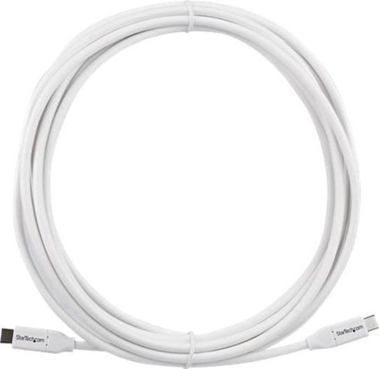 StarTech USB 2.0 Cable USB-C male - USB-C 100W PD Λευκό 4m USB2C5C4MW