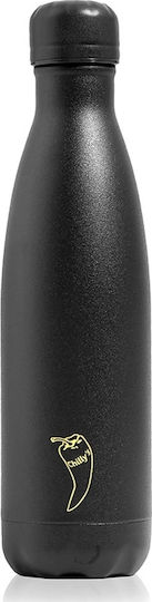 Chilly's Original Series Monochrome Bottle Thermos Stainless Steel BPA Free 500ml Black
