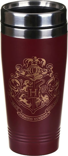 Paladone Travel Mug V2 Glass Thermos Stainless Steel 450ml Purple with Mouthpiece