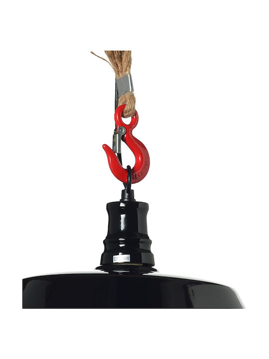 Aca Whooper Vintage Pendant Light Black Bell with Socket E27 36x120cm