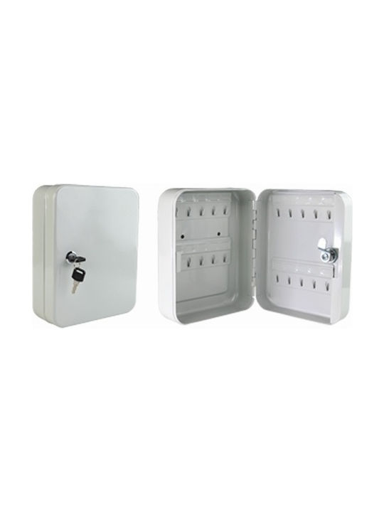 FFG Wall Key Holder Metallic 20 positions 20 positions with Lock 16x7.5x20cm