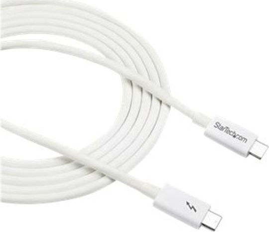StarTech Thunderbolt 3 Cable 100W Λευκό 2m (TBLT3MM2MW)