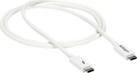 StarTech Thunderbolt 3 Cable 100W Λευκό 2m (TBLT3MM2MW)