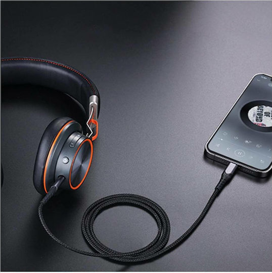 Joyroom SY-A03 Braided USB 2.0 Cable USB-C Male - 3.5mm Black 1m