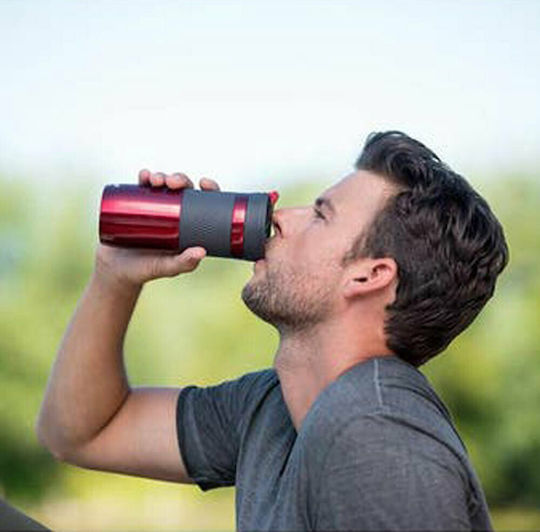 Contigo Byron SS Glas Thermosflasche Rostfreier Stahl BPA Frei 470ml Rot mit Mundstück