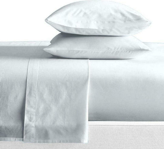 Melinen Cearșaf Single cu Elastic 100x200+30cm. Urban Alb