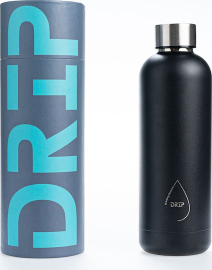 Drip Bottle Sticlă Termos Oțel inoxidabil Fără BPA 500ml Negru
