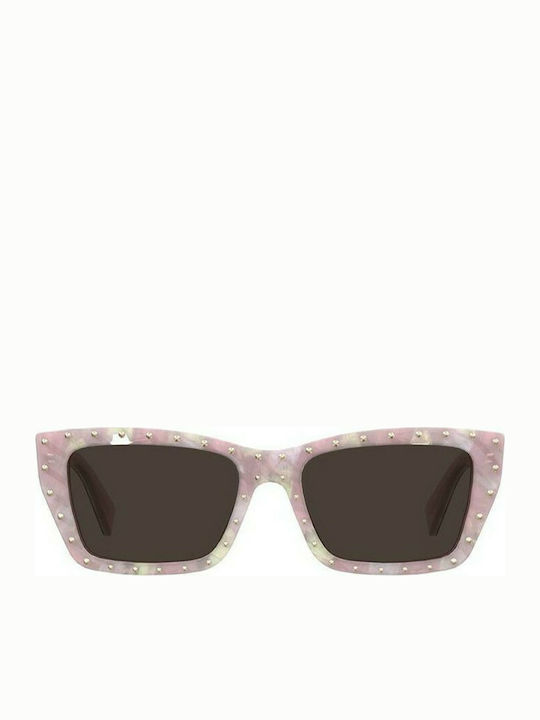 Moschino Women's Sunglasses with Multicolour Tartaruga Plastic Frame MOS092/S 35J/70