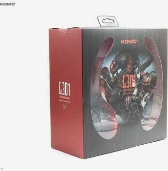 Komc G301 Over Ear Gaming Headset με σύνδεση USB Black/Blue