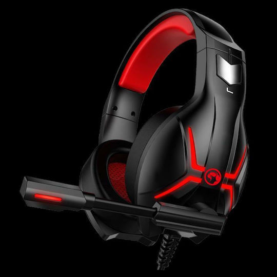 Marvo HG8928 Over Ear Gaming Headset με σύνδεση 2x3.5mm / 3.5mm Κόκκινο