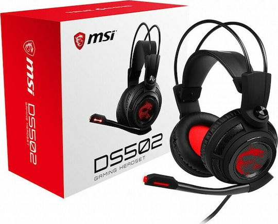MSI DS502 Надушници Геймърски слушалки с връзка USB Червен