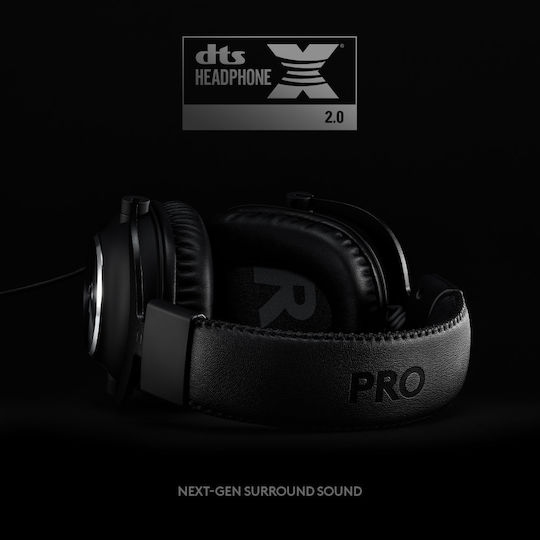 Logitech G PRO X with MIT Blue VO!CE Over Ear Gaming Headset με σύνδεση 2x3.5mm / USB