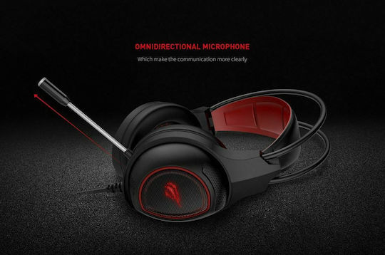 Havit H2239D Over Ear Gaming Headset με σύνδεση 3.5mm / USB