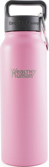 Healthy Human Stein Bottle Thermos Stainless Steel BPA Free 620ml Pink With Loop