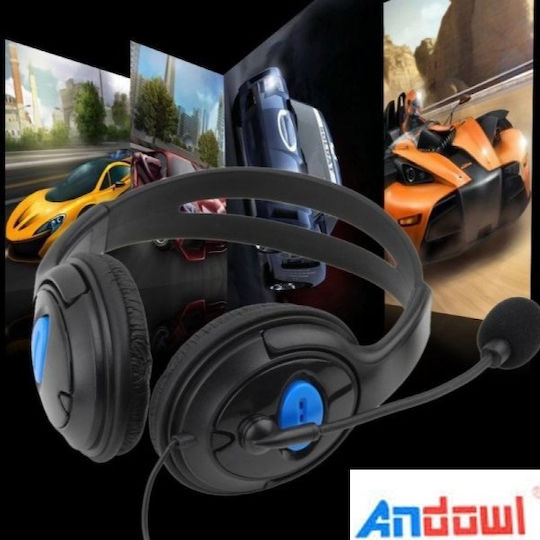 Andowl PS4 On Ear Gaming Headset με σύνδεση 3.5mm for PC / PS4 / XBOX