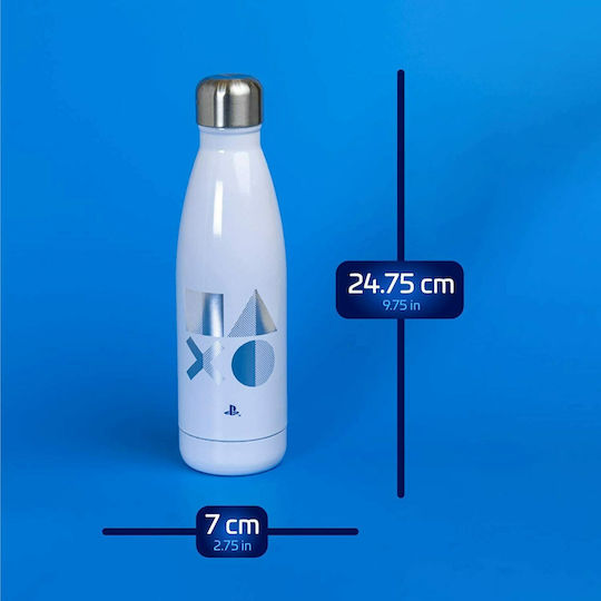 Paladone Playstation 5 Μπουκάλι Θερμός Ανοξείδωτο 460ml Λευκό