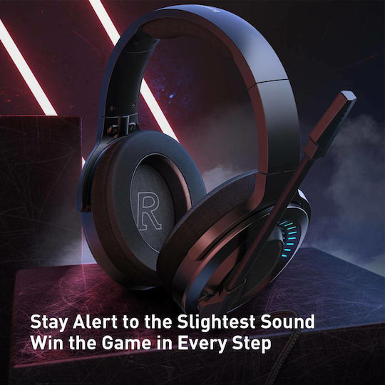 Baseus D05 Over Ear Gaming Headset with Connection USB Gray