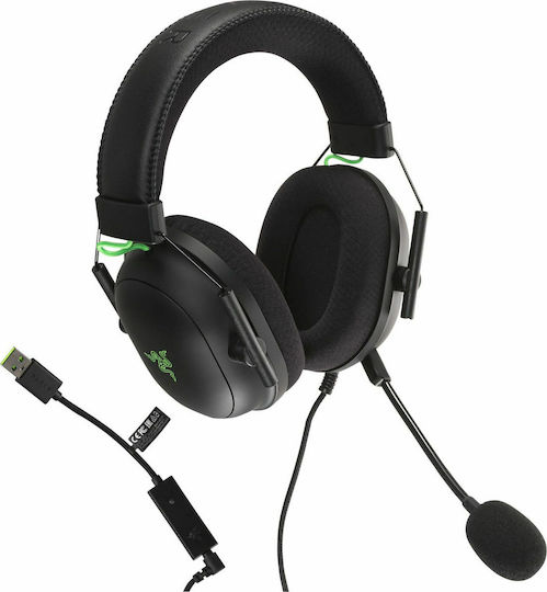 Razer BlackShark V2 Over Ear Gaming Headset με σύνδεση 3.5mm / USB