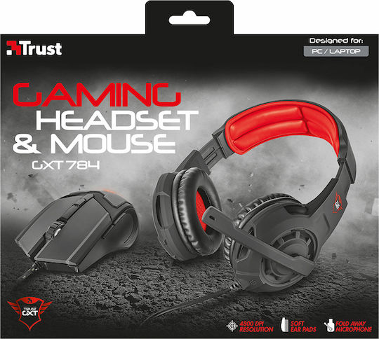 Trust GXT 784 Mouse Over Ear Gaming Headset με σύνδεση 3.5mm