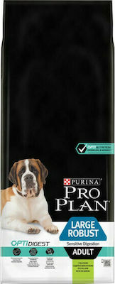 Purina Pro Plan OptiDigest Large Robust Adult 14kg Trockenfutter ohne Getreide für erwachsene Hunde großer Rassen mit Lamm