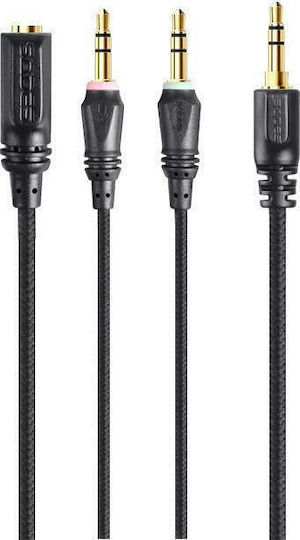 Sades Spirits Über Ohr Gaming-Headset mit Verbindung 2x3,5mm Schwarz