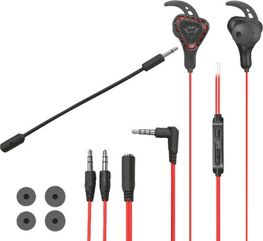 Trust GXT 408 Cobra Multiplatform In Ear Gaming Headset με σύνδεση 3.5mm Κόκκινο
