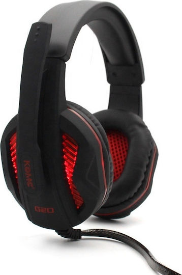Komc G20 Over Ear Gaming Headset cu conexiune 2x3,5mm / USB Negru