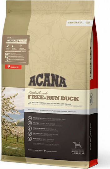 Acana Free-Run Duck 11.4kg Dry Food Grain-Free for Adult Dogs with Duck