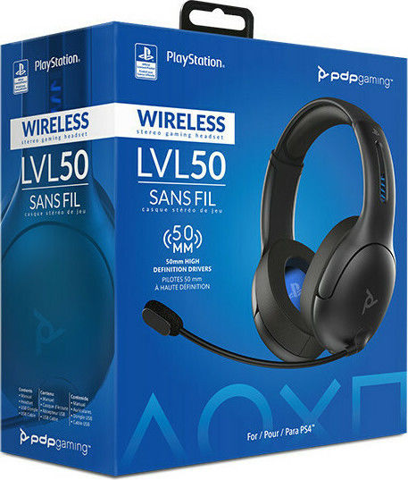 PDP LVL50 Drahtloses PS4/PS5 Über Ohr Gaming-Headset mit Konnektivität USB für PS4 / PS5