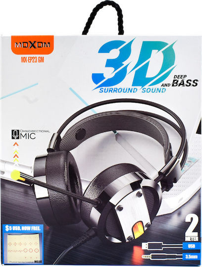 Moxom MX-EP23 Over Ear Gaming Headset with Connection 3.5mm / USB
