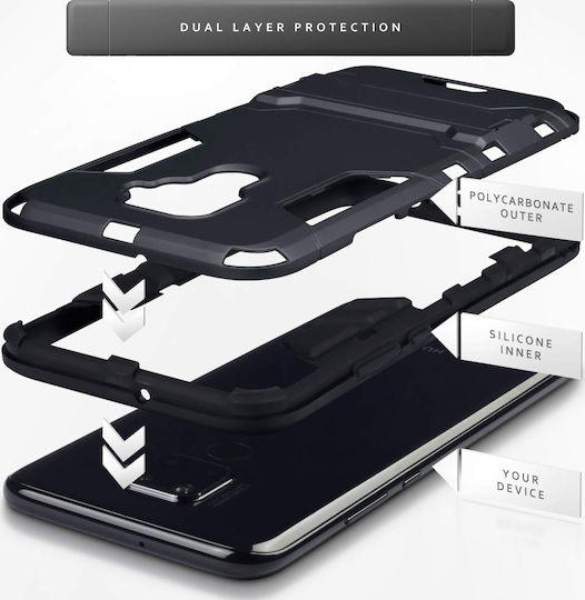 Terrapin Dual Layer Back Cover Plastic Black (Huawei Mate 20 Lite)