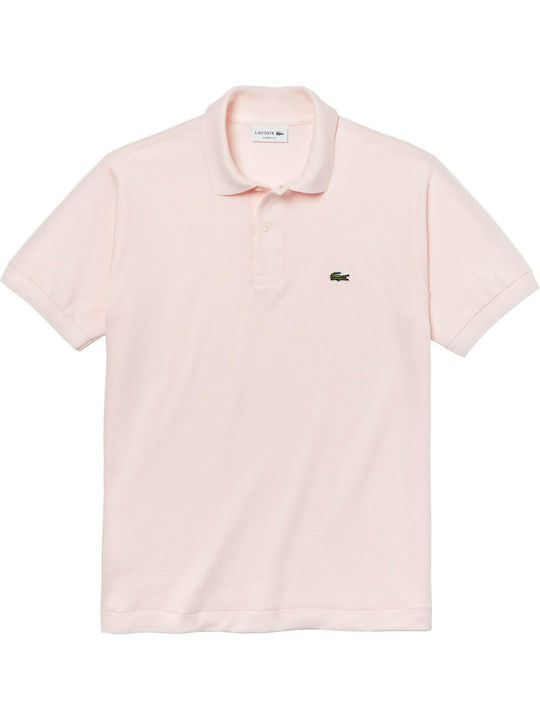 Lacoste Ανδρικό T-shirt Κοντομάνικο Polo Ροζ