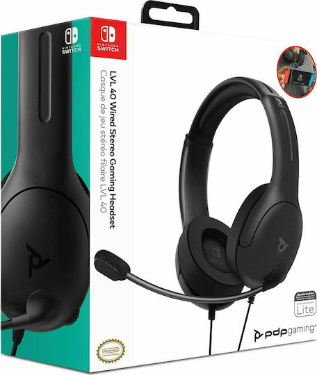 PDP LVL40 Switch Over Ear Căști Gaming Cu Conectivitate 3,5 Mm Gri Pentru Nintendo Switch